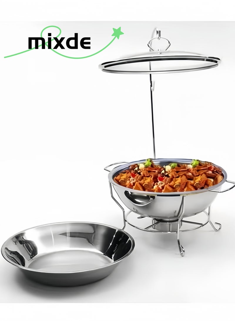 MIXDE Stainless Steel Buffet Chafing Dish Food Warmer and Heater 4.0L - Image 1